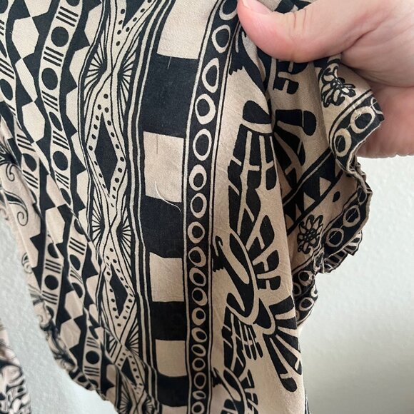 Spell & The Gypsy Beige & Black Thunderbird Totem Patterned Kimono Cardigan - Picture 9 of 12